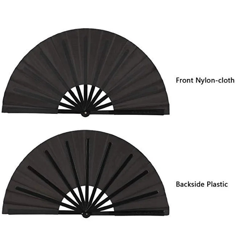 Vintage Black Chinese Folding Fan – Kung Fu Dance & Wedding Folding Hand Fan Axl