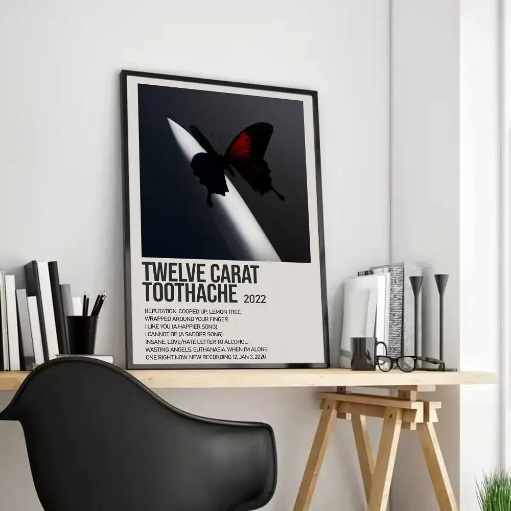 Post Malone Canvas Wall Art Poster – Unframed Home Decor Canvas Wall Art Axl Black15 50X70cmFrameless