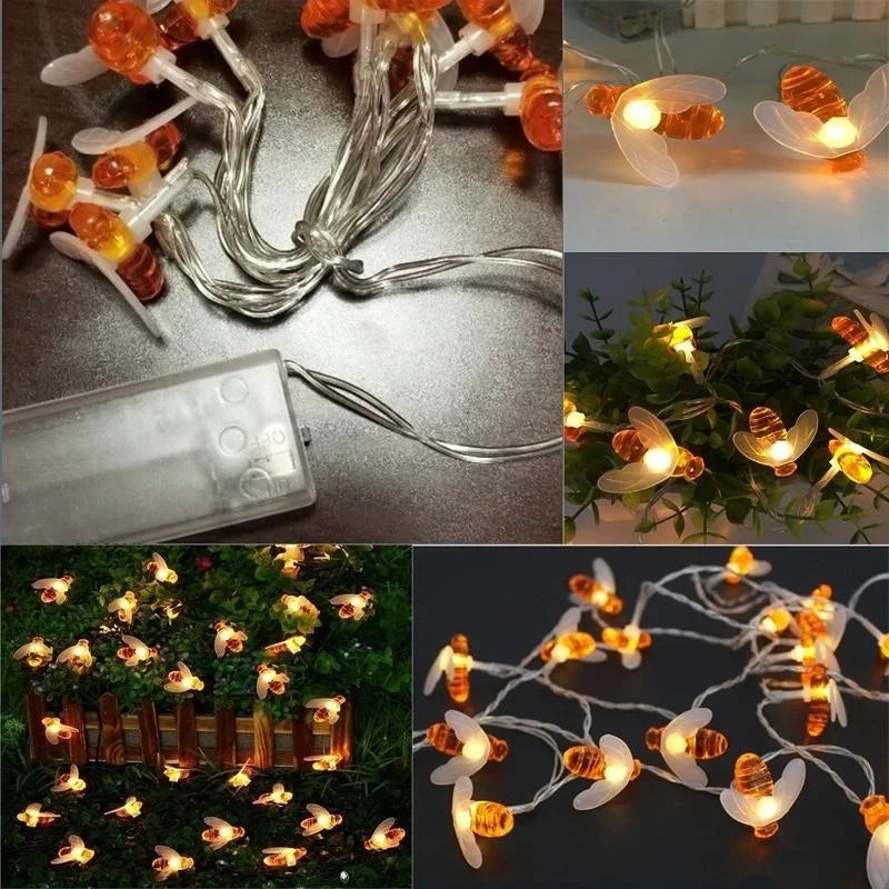 10 LED Honey Bee Fairy String Lights – Garden & Party Décor LED Fairy String Lights Axl