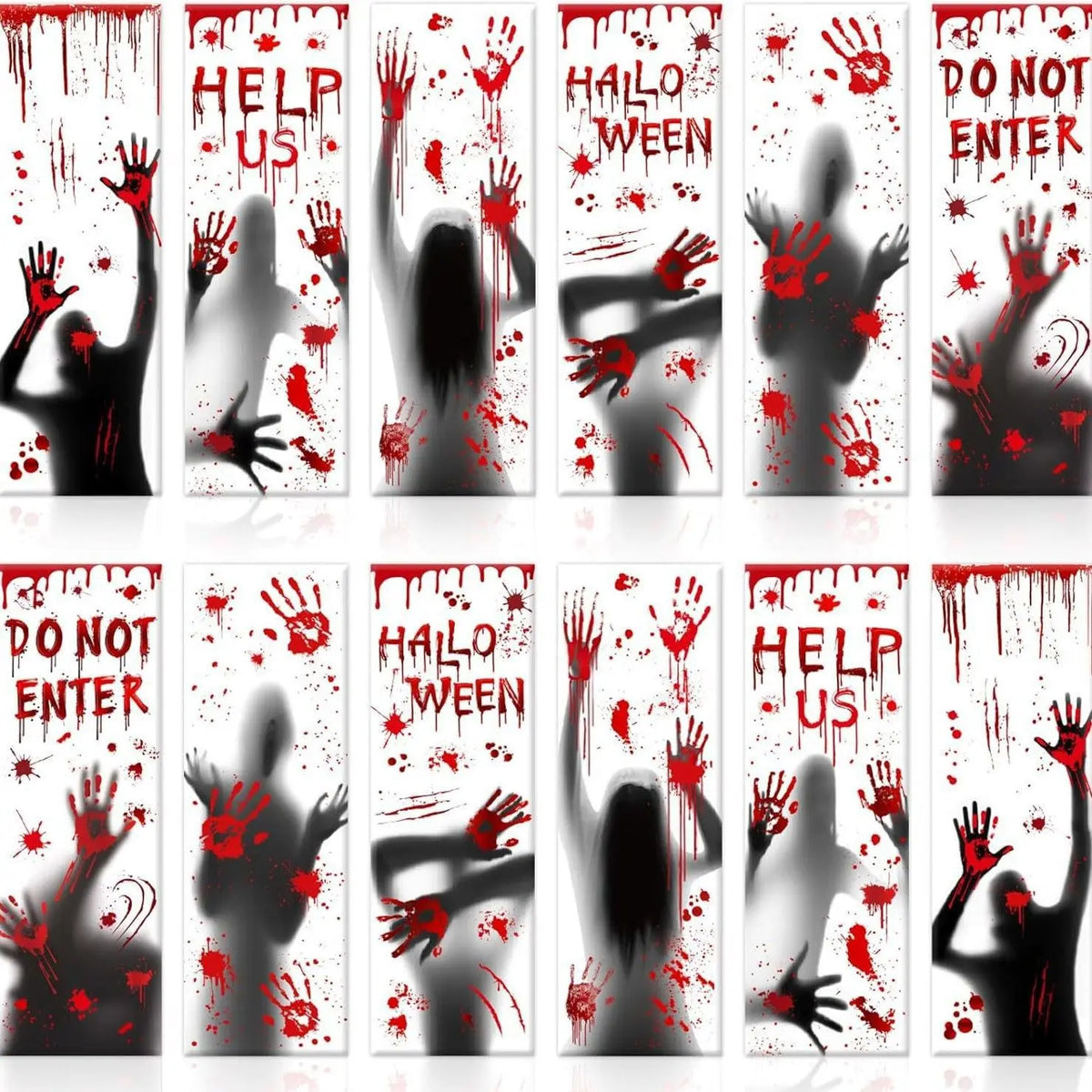Halloween Horror Paper Bookmarks – Spooky Crime Scene Set Novelty Paper Bookmarks Axl STYLE D -32PCS