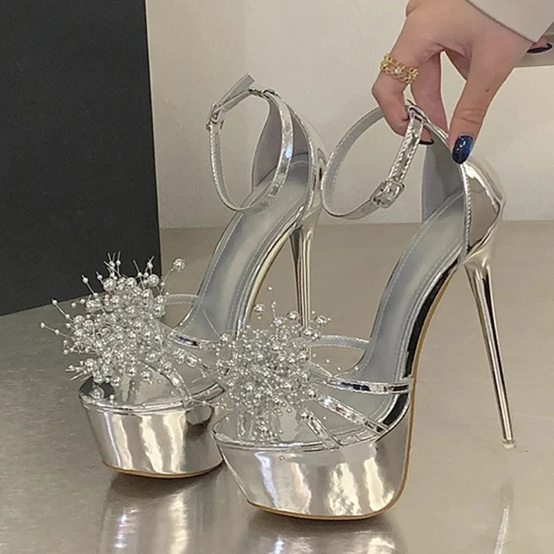 Women's Diamond High Heel Sandals – Wedding & Party Stiletto High Heel Sandals Axl