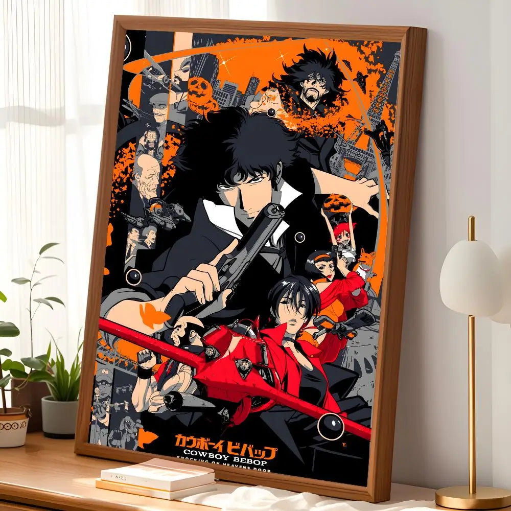 Cowboy Bebop Anime Wall Poster – Self-Stick Waterproof HD Print Anime Wall Poster Axl