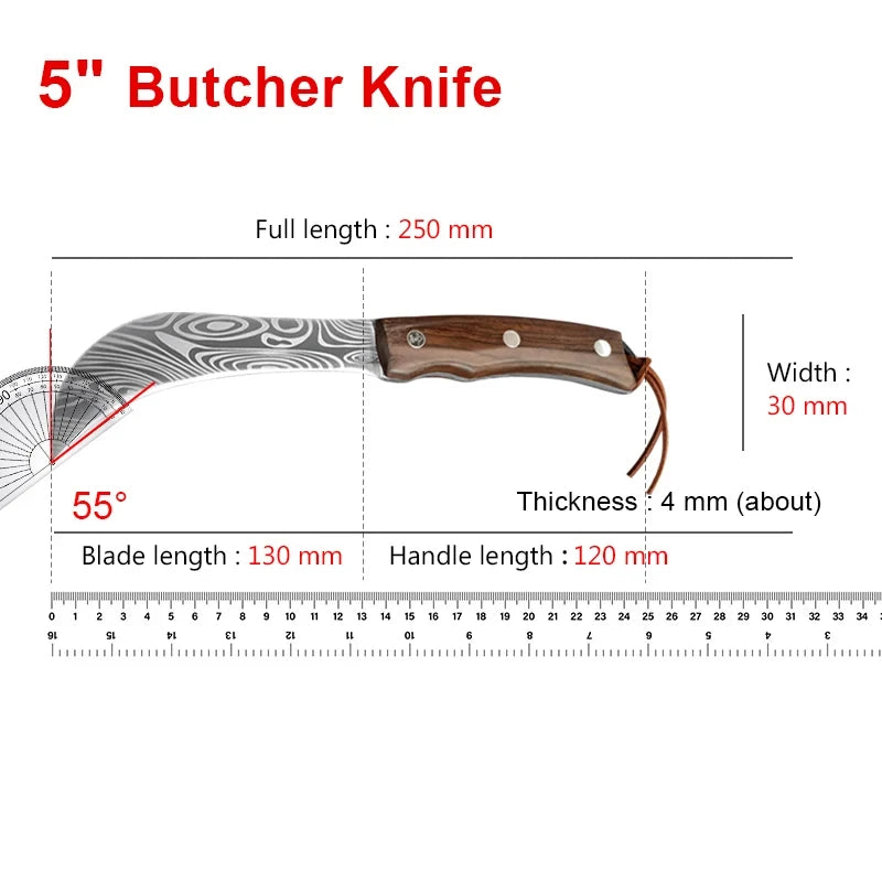 InLeung Hand Forged Kitchen Knife – Carbon Steel Wood Handle Kitchen Chef Knife Axl
