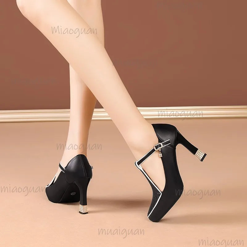 Hollow Out Women's High Heel Sandals – Ankle Buckle Strap Pumps Stiletto Heel Sandals Axl