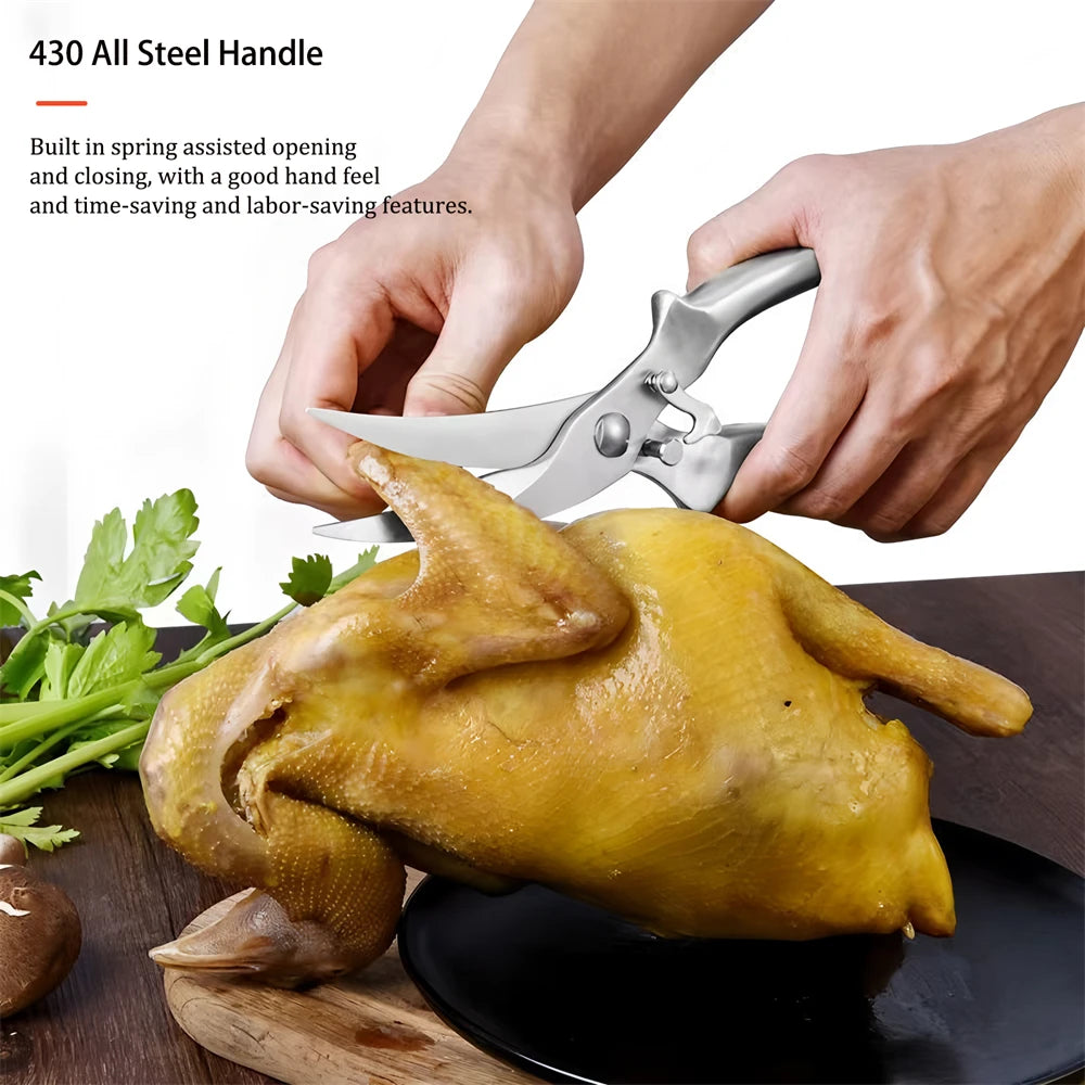 Multi-Functional Kitchen Scissors – Non-Slip BBQ & Bone Shears Kitchen Scissors Axl