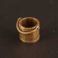 Vintage Copper Mini Bucket Keychain – Brass Barrel Pendant Novelty Keychain Axl A