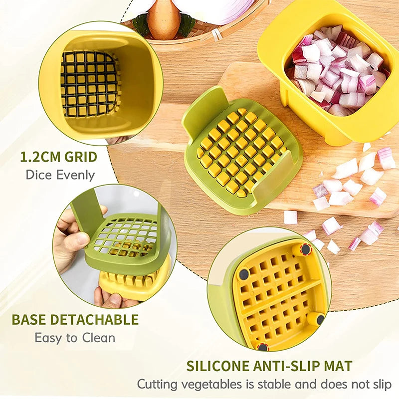 2-in-1 Vegetable Chopper & Dicer – Potato, Onion, Carrot Vegetable Chopper Axl