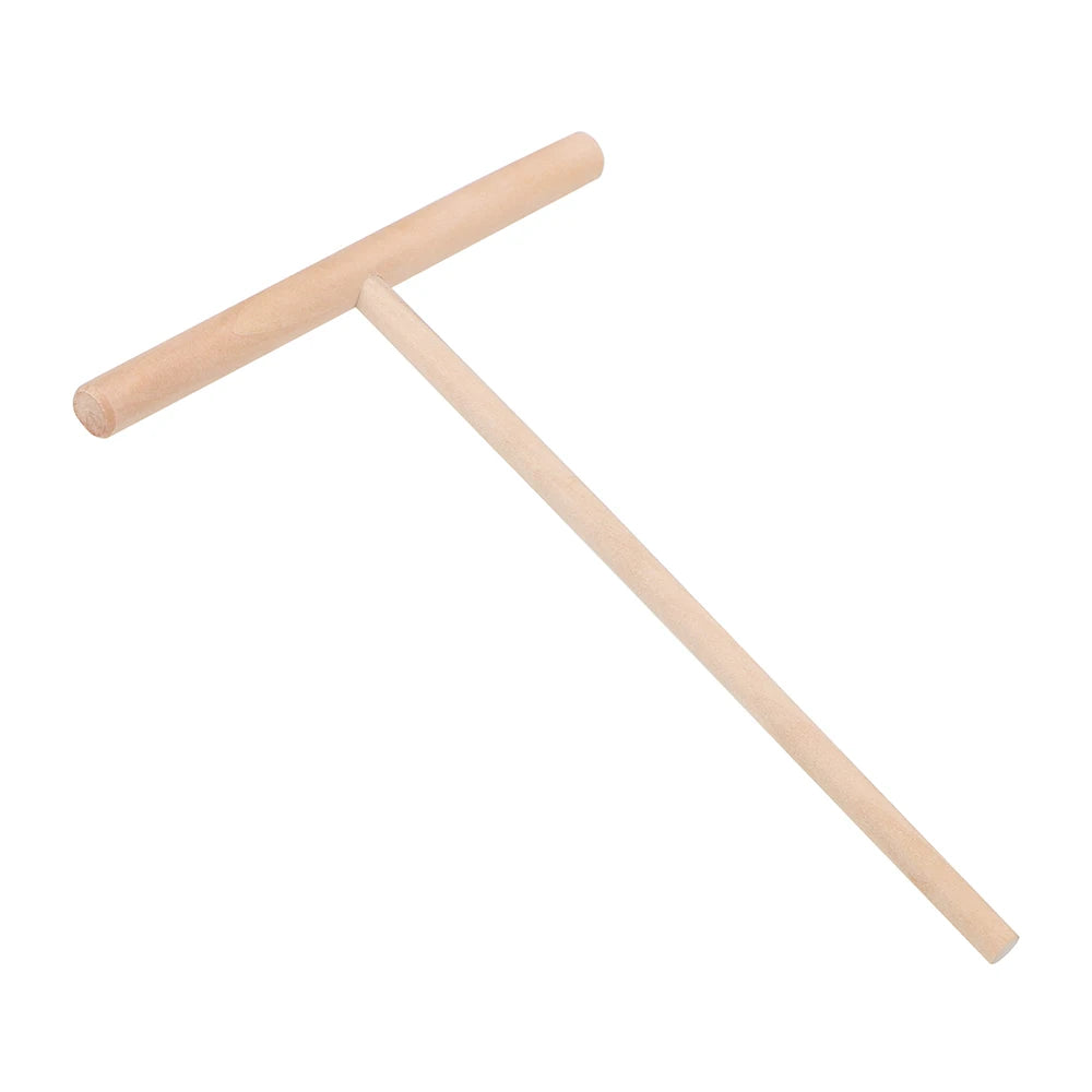 Wooden Pancake Batter Spreader – T-Shape Crepe Maker Tool Batter Spreader Tool Axl Stick