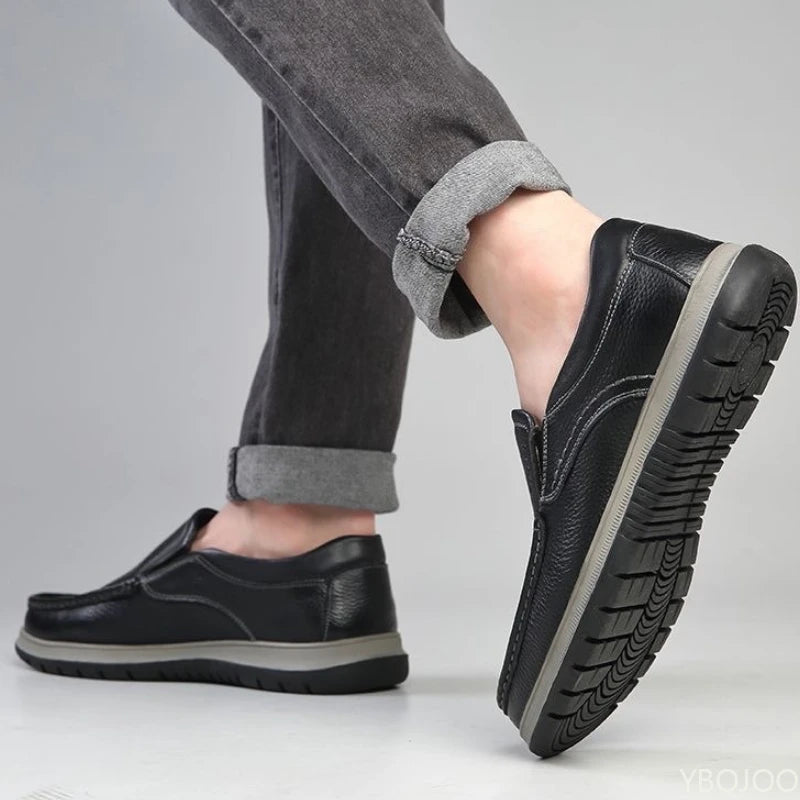 YBQJOO Men's Slip-On Casual Flat Shoes – Versatile Loafers Men's Slip-On Shoes Axl