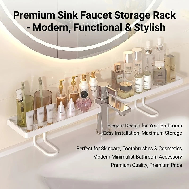 Plastic Sink Organizer Rack – Kitchen & Bathroom Storage Shelf Sink Storage Rack Axl