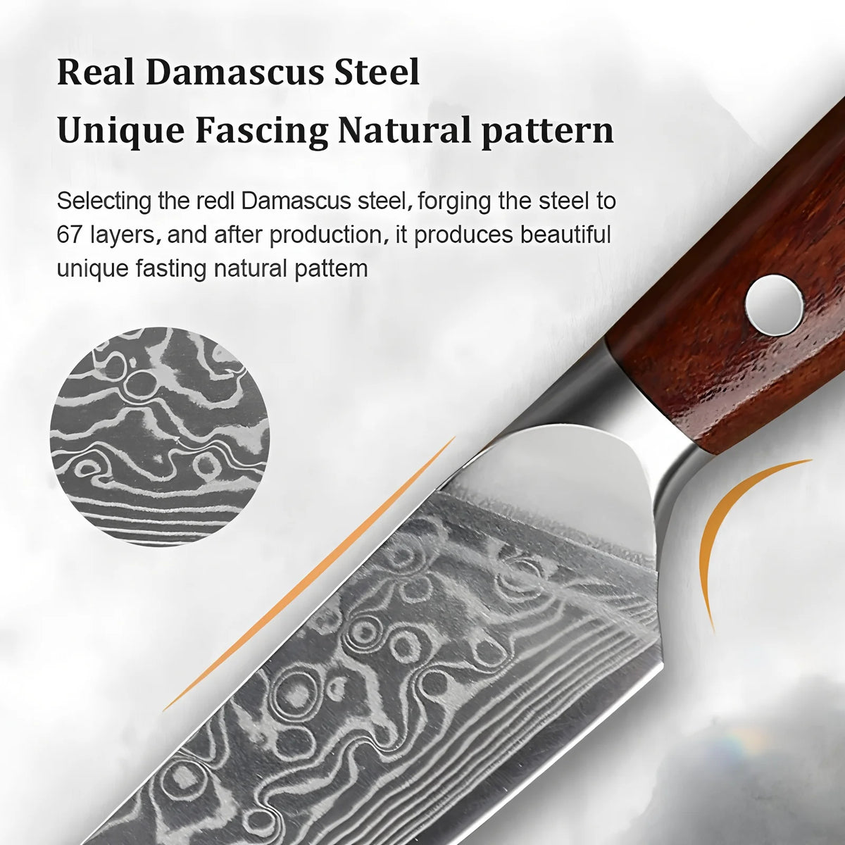 67-Layer Damascus Steel Steak Knife Set – 1 to 4 Pieces Steak Knife Set Axl