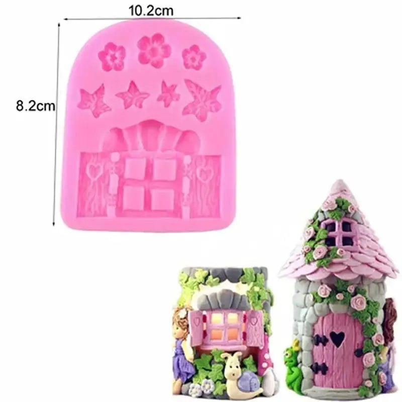 Fairy Door Snail Mushroom Silicone Cake Mold Set – 3 Piece Silicone Cake Mold Axl C