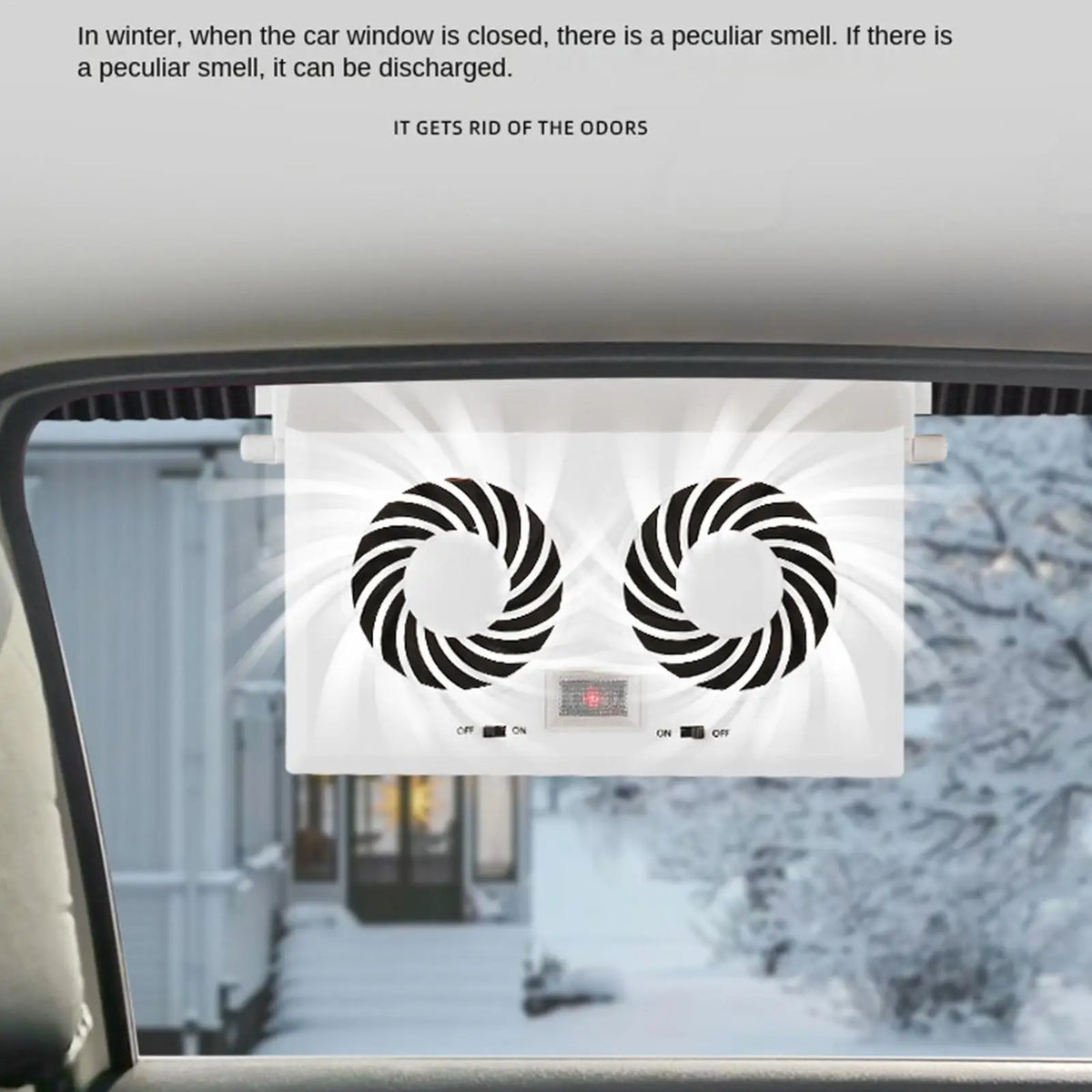 Solar Powered Car Window Fan – Dual-Head Cooling Ventilator Solar Car Fan Axl