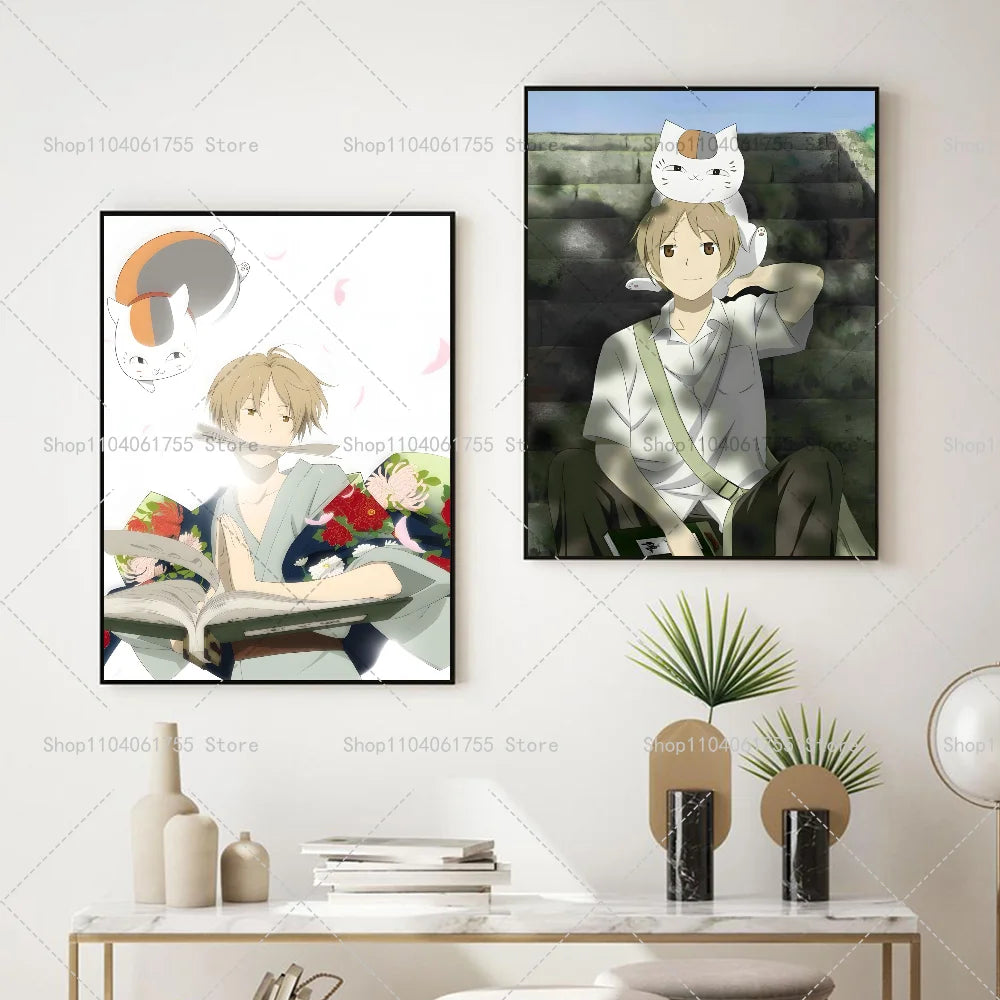 Natsume's Book of Friends Anime Poster – Self-Adhesive Wall Art Anime Wall Poster Axl