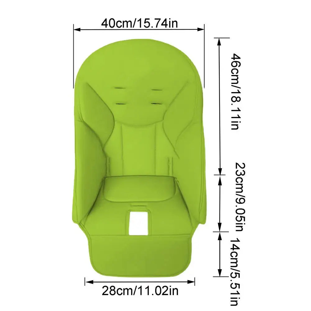 Kids High Chair Cushion – PU Leather Padded Seat Cover High Chair Cushion Axl green