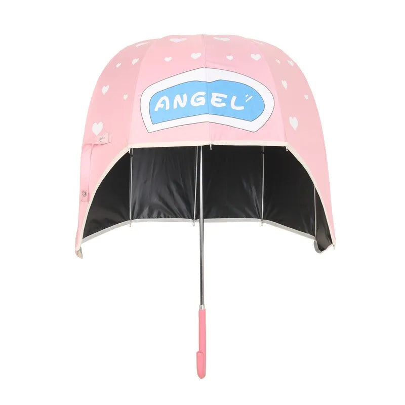 Kids Cartoon Long Handle Umbrella – Sun & Rain Parasol Hat Kids Cartoon Umbrella Axl