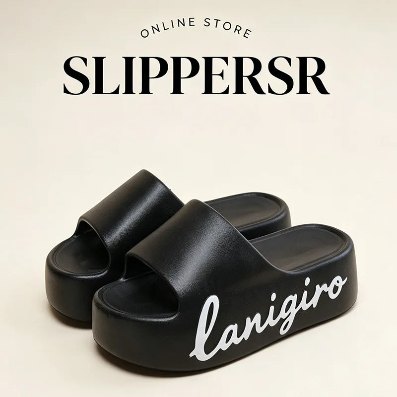 Women's Chunky Platform Sandals – Anti-Slip Letter Print Platform Sandals Axl