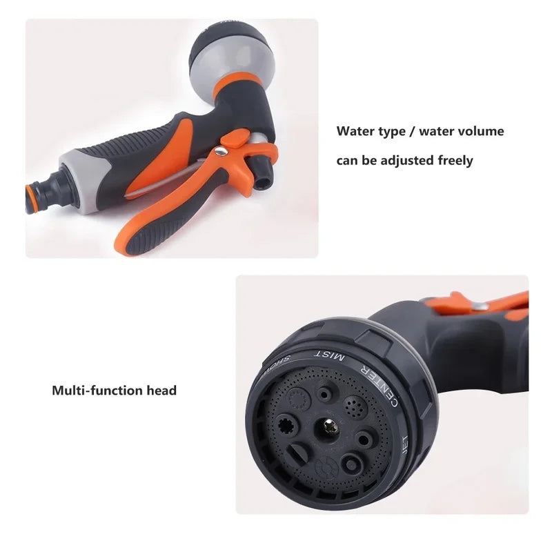 8-Function Adjustable Garden Hose Spray Gun | Car & Home Wash Garden Spray Gun Axl