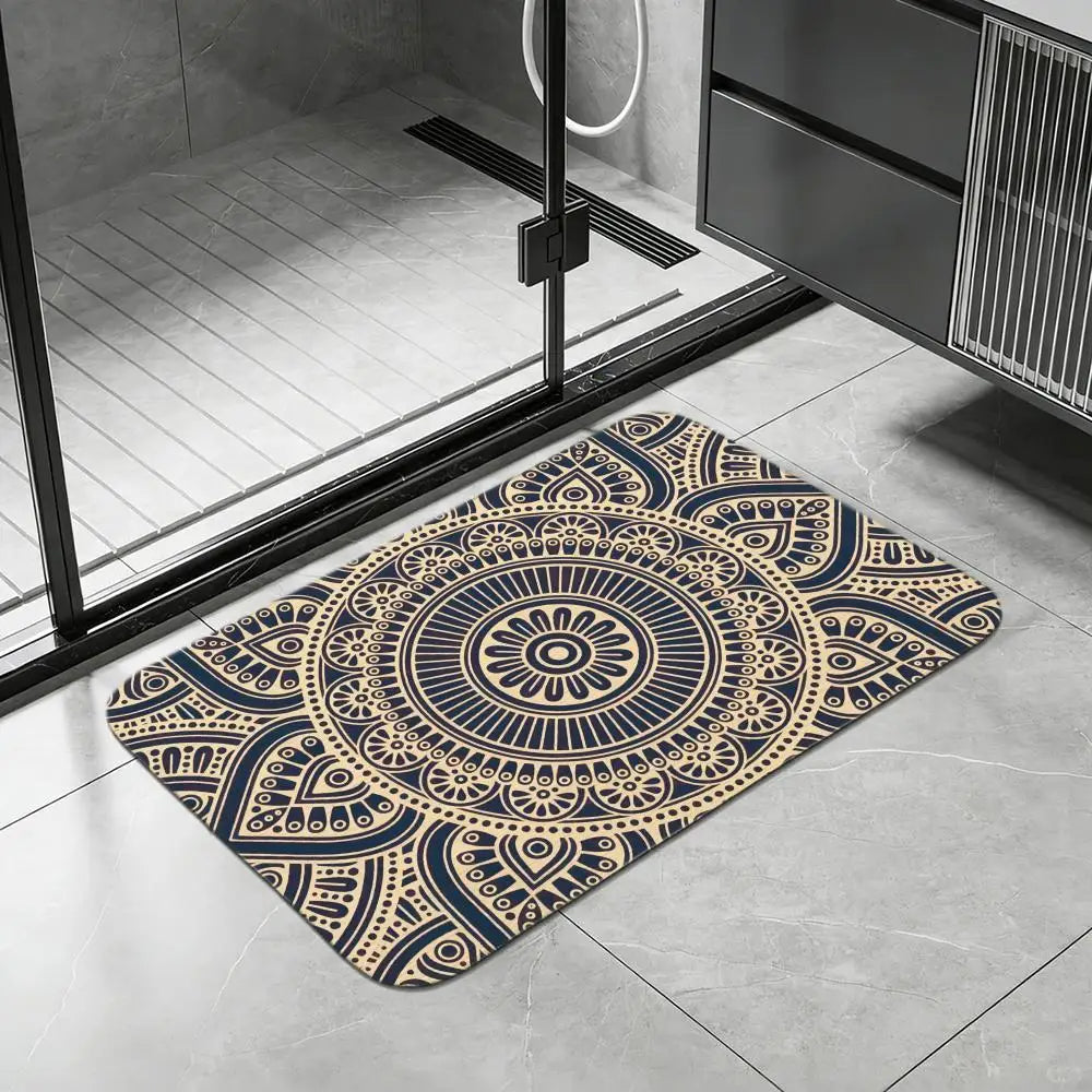 Talavera Diatomite Bath Mat – Quick Dry, Non-Slip & Absorbent Diatomite Bath Mat Axl White10 50x80cm