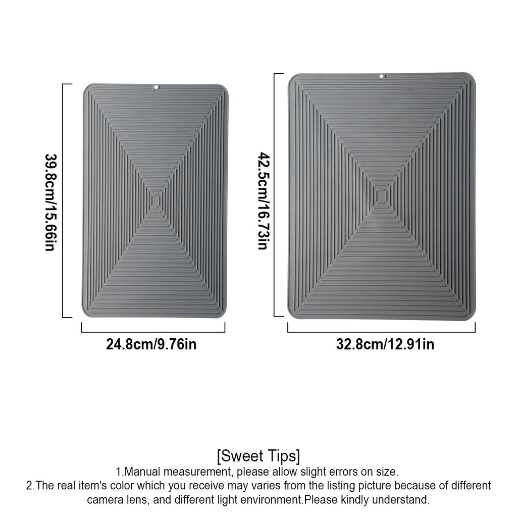 Leeseph Silicone Sink Pad – Non-Slip Heat Resistant Drying Mat Silicone Drying Mat Axl