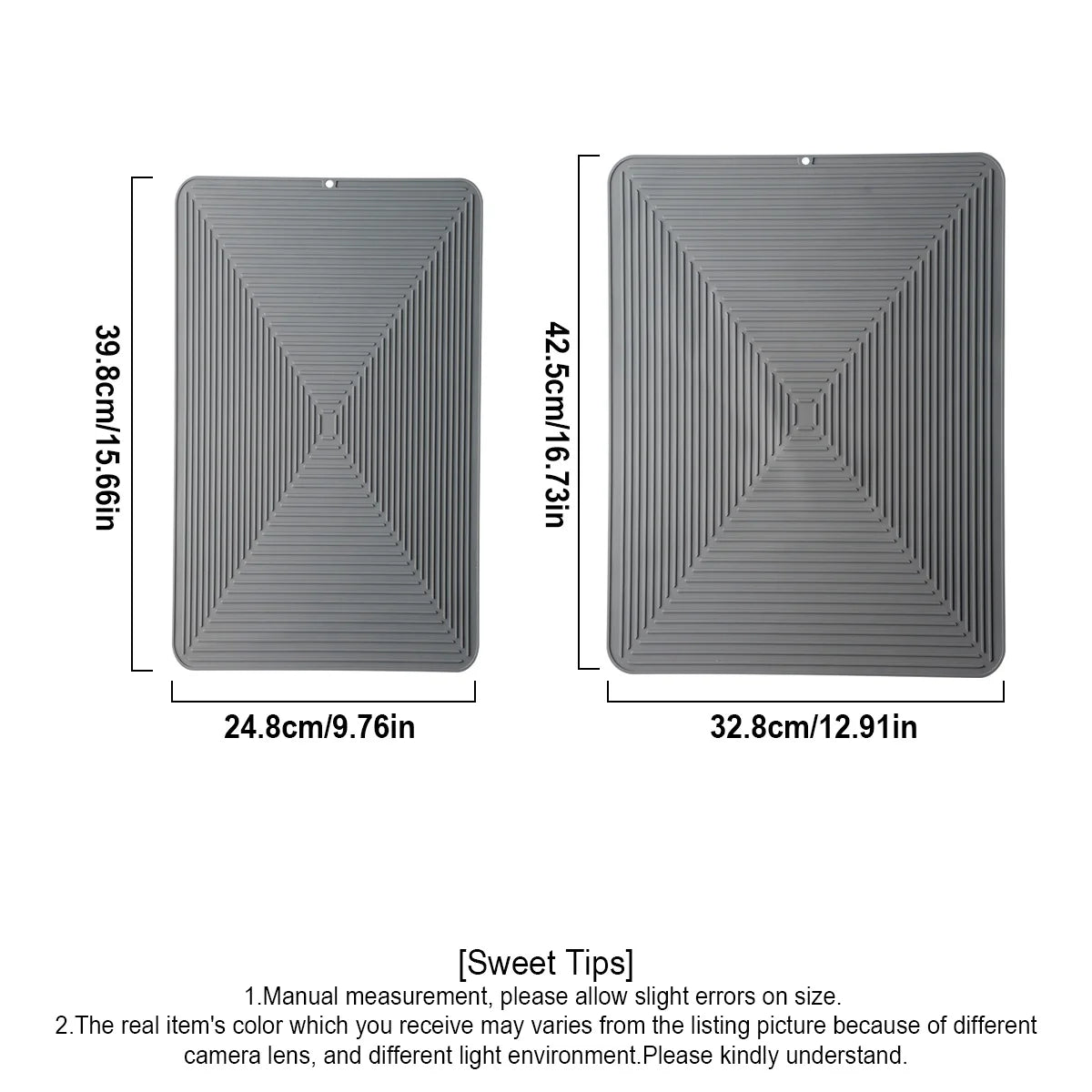 Leeseph Silicone Sink Pad – Non-Slip Heat Resistant Drying Mat Silicone Drying Mat Axl