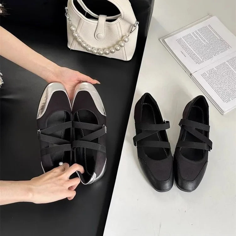 YBQJOO Mary Jane Ballet Flats – Square Toe Slip-On Women's Shoes Ballet Flat Shoes Axl