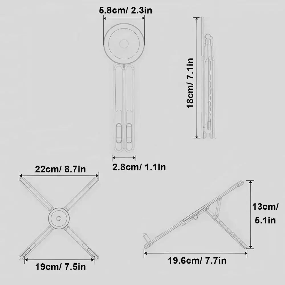 Aluminum Alloy Magnetic Phone & Tablet Stand – Foldable Phone & Tablet Stand Axl