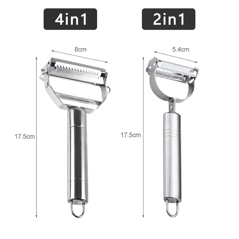 4-in-1 Stainless Steel Vegetable Peeler & Grater Kitchen Tool Vegetable Peeler Axl
