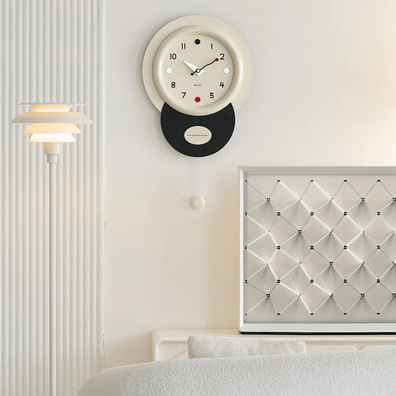 Nordic Swing Wall Clock – Modern Minimalist 37×64cm Décor Decorative Wall Clock Axl