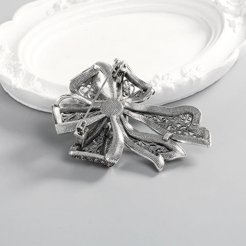 Vintage Rhinestone Pearl Bowknot Brooch – Women's Pin Fashion Brooch Pin Axl