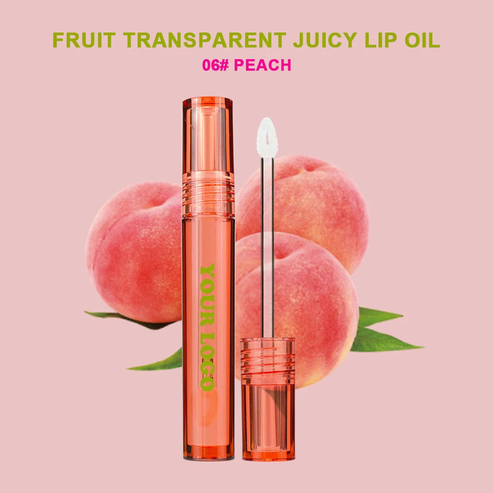 Fruit Flavor Hydrating Lip Oil | Vegan Private Label Wholesale Lip Oil Gloss Axl 06 20pcs with logo