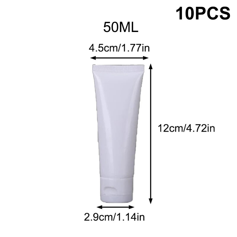 10 Pcs Empty Refillable Squeeze Tubes | Flip Top Lotion Containers Refillable Squeeze Tubes Axl D