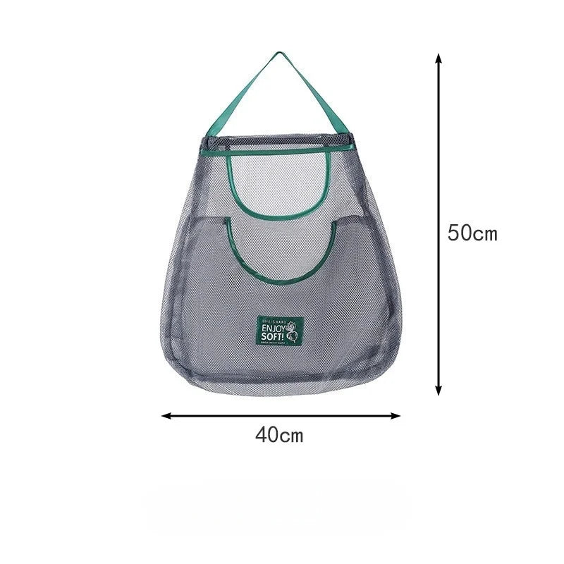 Reusable Hanging Mesh Bag – Breathable Fruit & Vegetable Net Produce Storage Bag Axl XL double bag