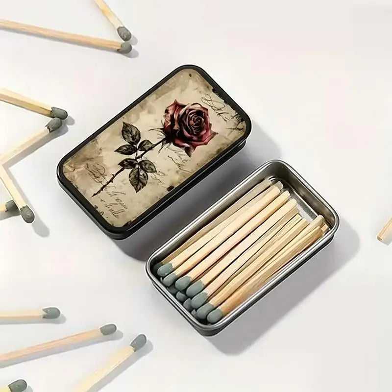 Retro Metal Pull-Out Storage Box – Matches, Coins & Accessories Decorative Storage Box Axl