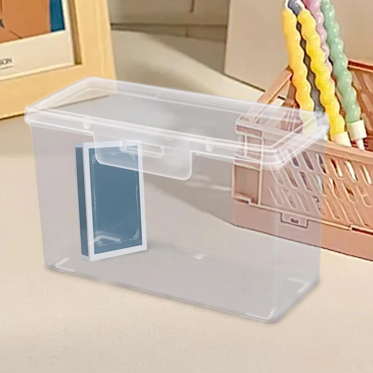 Transparent Playing Card & Business Card Storage Box with Lid Card Storage Box Axl