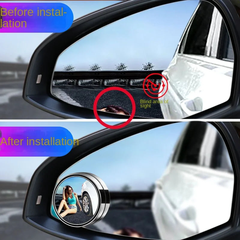 360° Blind Spot Mirror – Wide Angle Convex Adjustable Car Mirror Blind Spot Mirror Axl