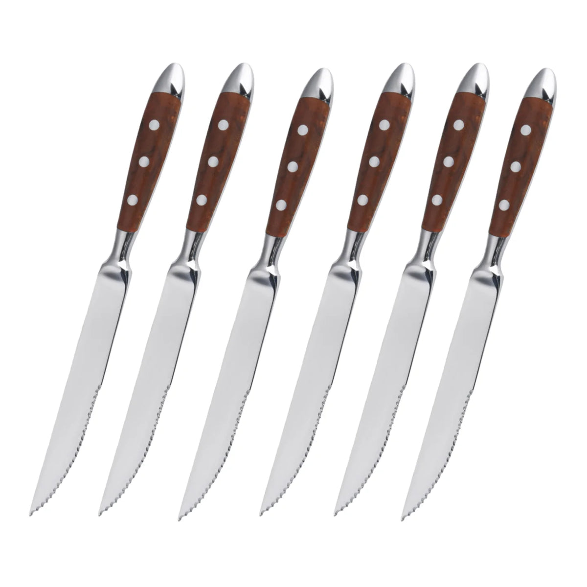 6-Piece Stainless Steel Flatware Set – Knife, Fork & Spoon Flatware Cutlery Set Axl 6pcs A