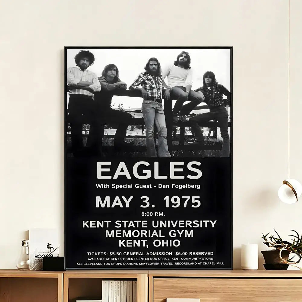 Eagles Band HD Wall Poster | Waterproof Sticky Music Art Decor Music Wall Poster Axl