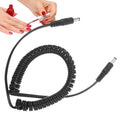 DC Spring Power Cord for Nail Drill – 5.5mm x 2.5mm DC Jack Nail Drill Accessory Axl Black