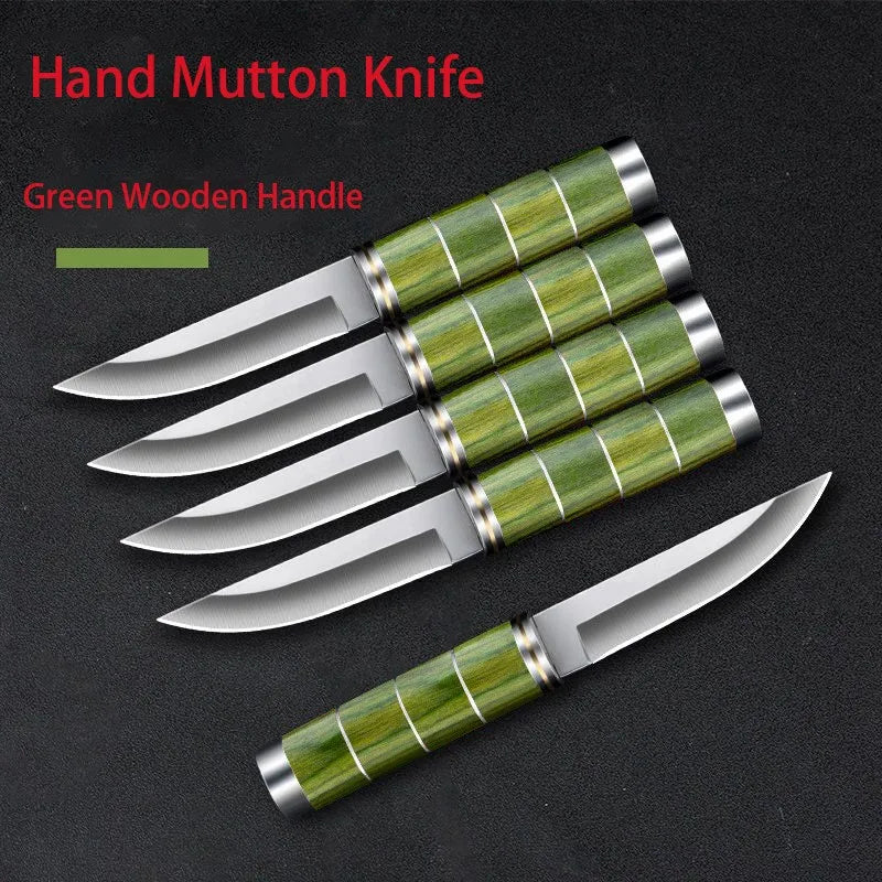 Bamboo Handle Stainless Steel Meat & Deboning Knife | BBQ Kitchen & BBQ Knife Axl