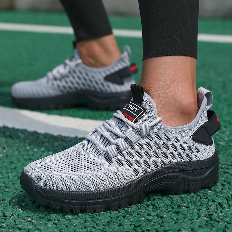Women's Cushioned Knit Mesh Running Sneakers | AZGB Women's Running Shoes Axl