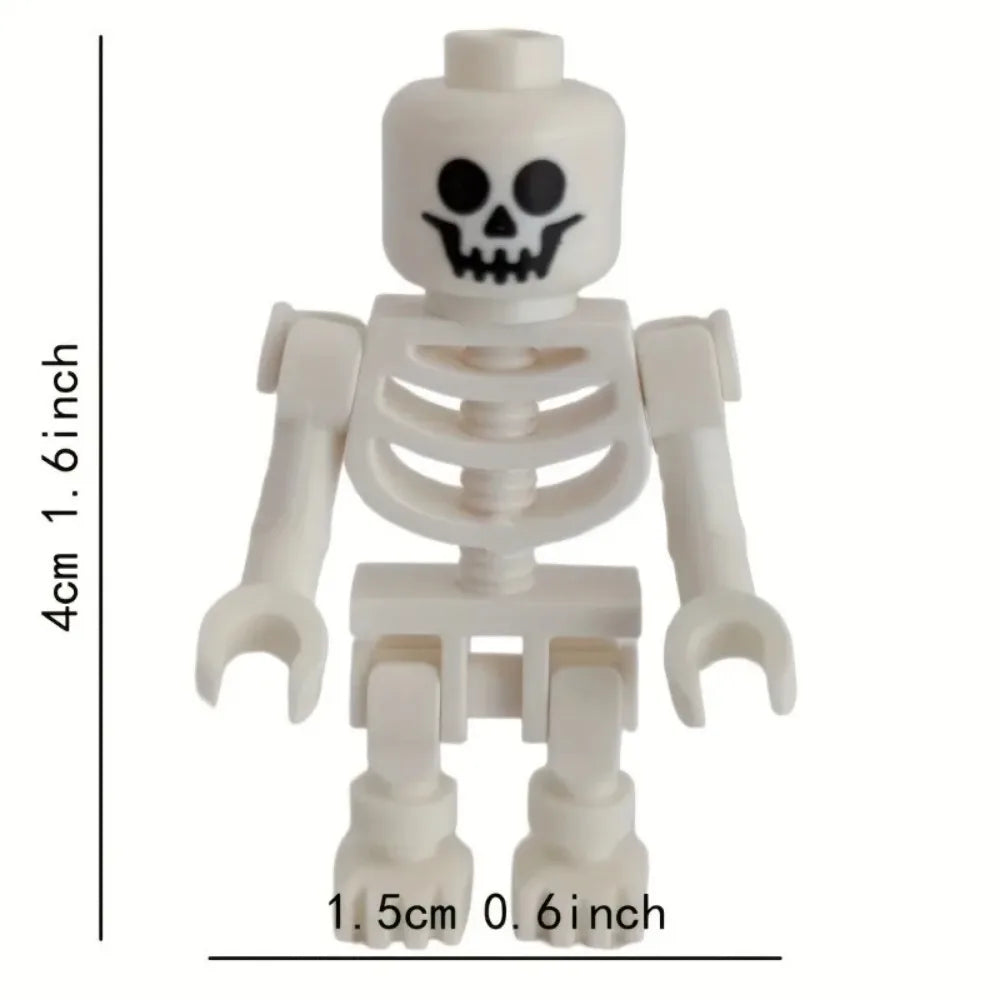 Skeleton Soldier Mini Building Block Figures | Halloween Army Set Mini Building Block Figures Axl