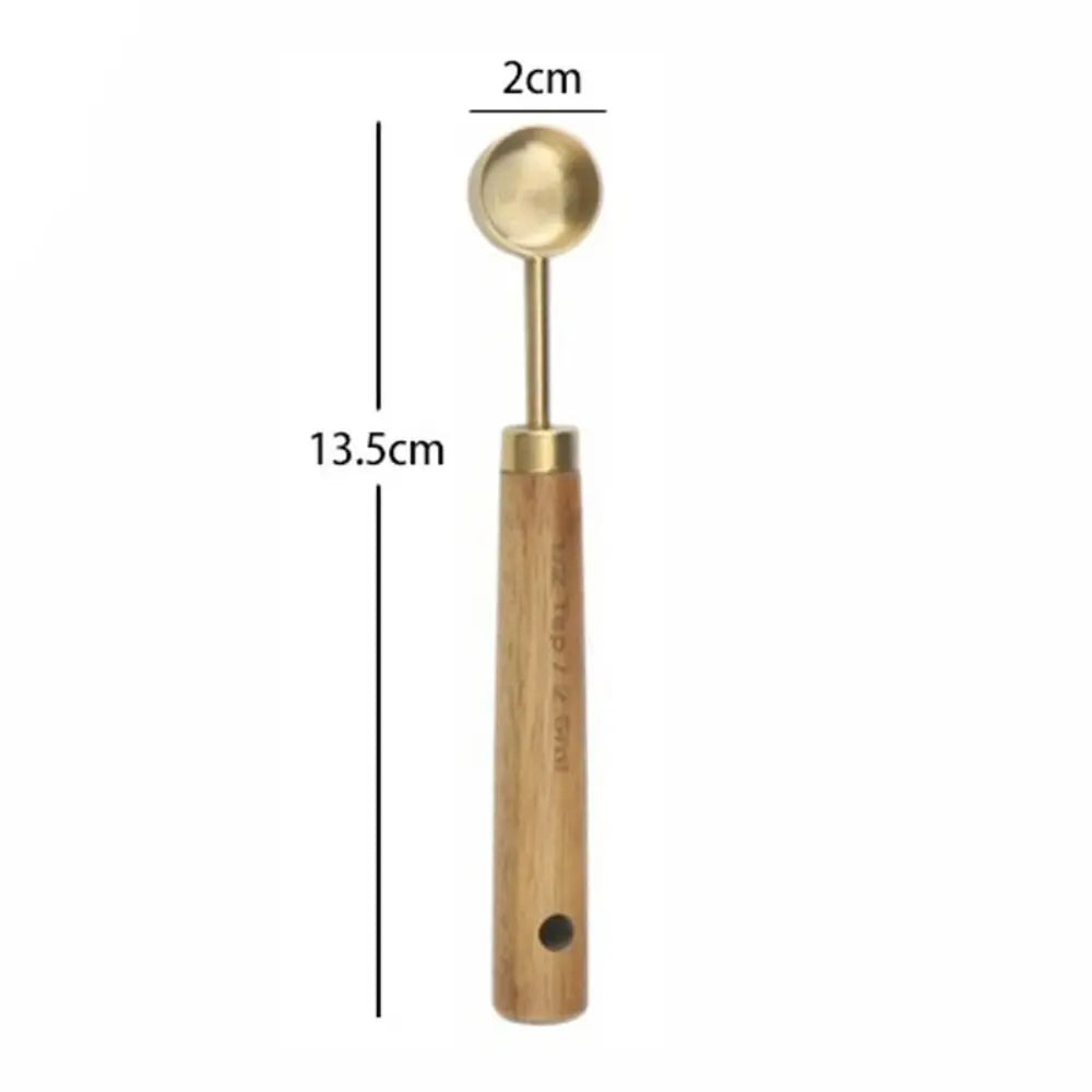 Wooden Handle Stainless Steel Measuring Cups & Spoons Set Measuring Cups & Spoons Axl 2.5ml