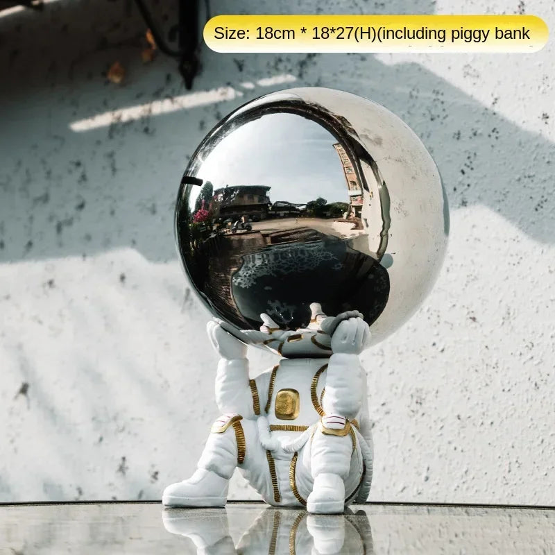 Astronaut Piggy Bank – Magnetic Steel Coin Bank & Hat Rack Decorative Coin Bank Axl A