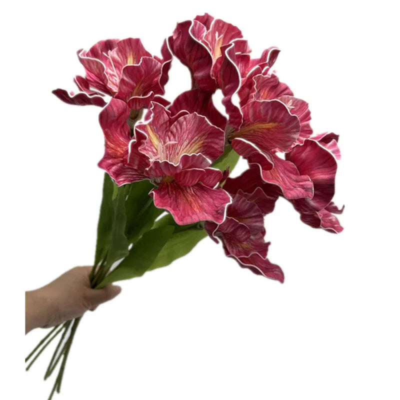 Artificial Real Touch Iris Flower Branch 63cm – Wedding Decor Artificial Flower Stem Axl