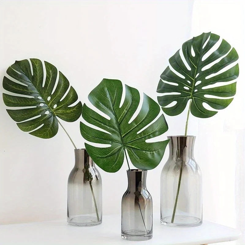 Artificial Tropical Palm & Monstera Leaves | Hawaiian Party Decor Artificial Tropical Leaves Axl