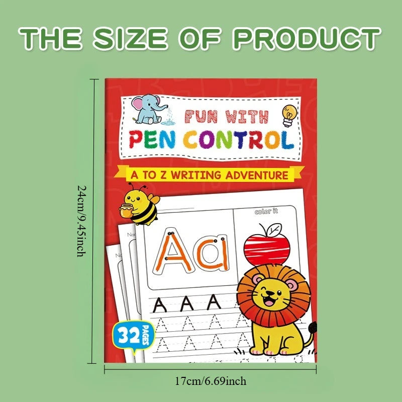 Kids A-Z Alphabet Writing Workbook – Tracing Practice Ages 3+ Kids Writing Workbook Axl English Letter-1pack