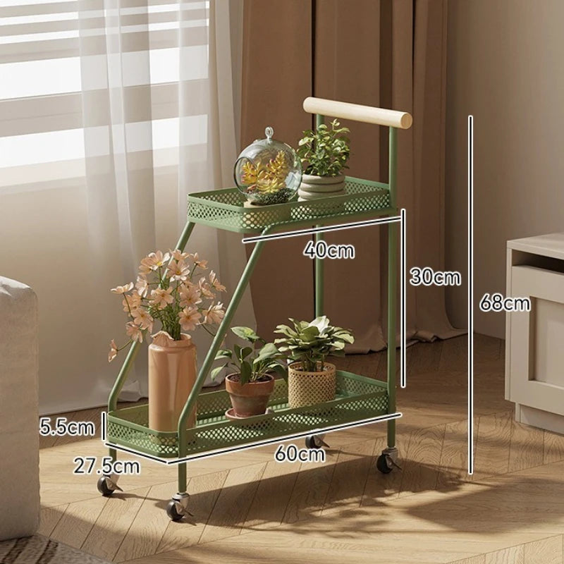 3-Tier Metal Flower Pot Stand – Movable Balcony Plant Rack Plant Pot Stand Axl