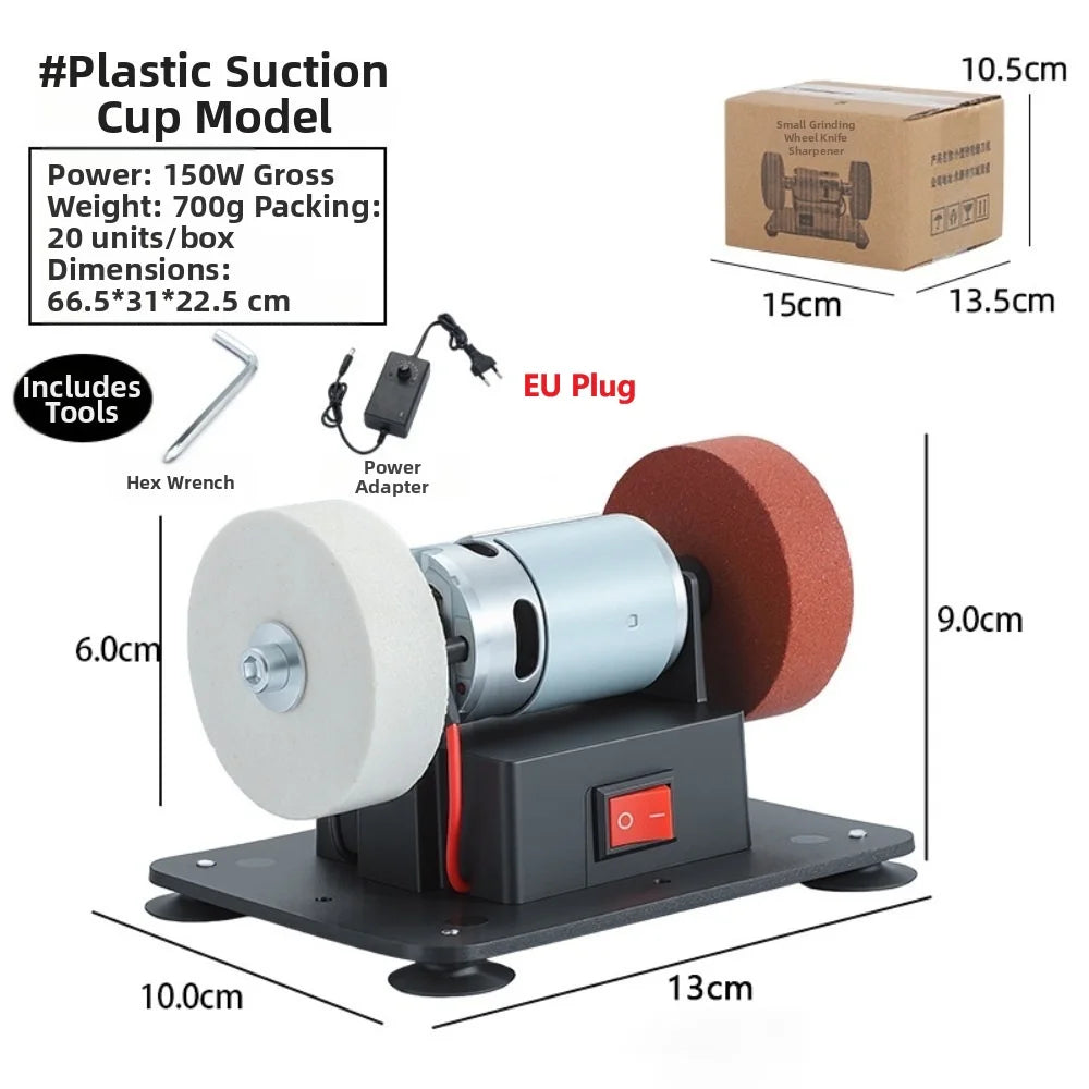 Mini Electric Bench Grinder – Dual Wheel Desktop Grinder Bench Grinder Axl ABS Base