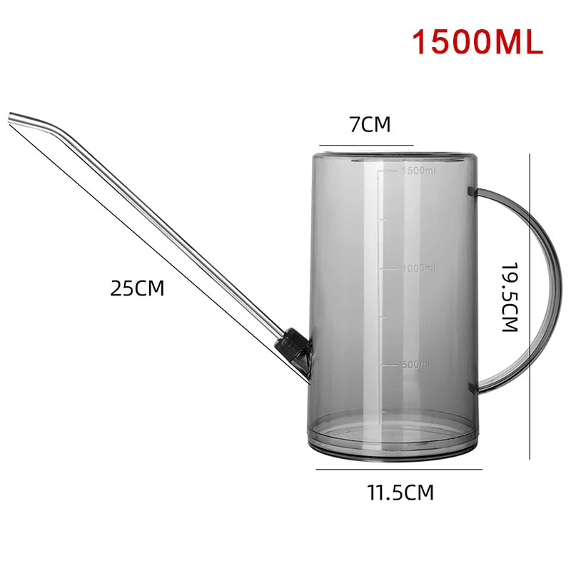1.5L Long Spout Watering Can – Detachable Garden Kettle Garden Watering Can Axl gray1.5L